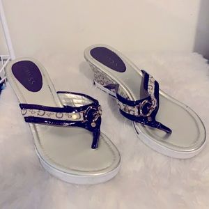 Barely worn “Guess” wedge sandal size8